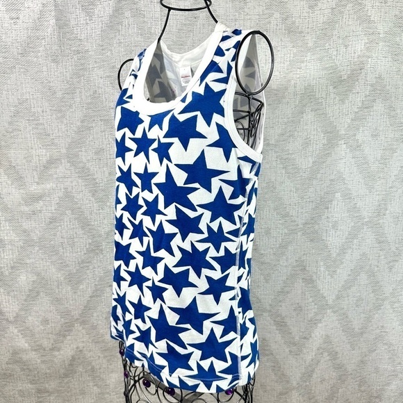 Hanna Andersson blue Star 100% organic cotton tank size M - Picture 3 of 8